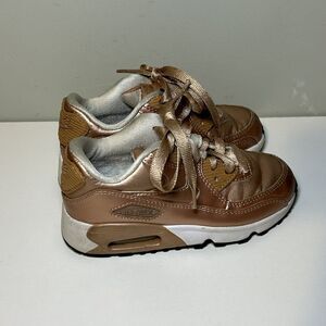 Nike Air Max 90 SE Metallic Bronze Rose Gold Size 10.5 C 859632-900